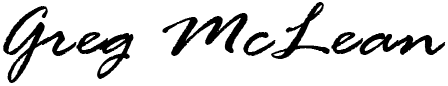 Greg McLean's signature